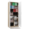 TOP E SHOP Szafa aktowa OLIV 2D 74x35xH180 sonoma/biały