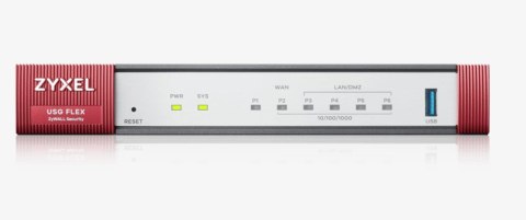 ZyXEL Firewall Zyxel USGFLEX100 1xWAN 4xLAN SPI firewall: 900 Mbps Max. IPsec VPN: 50 ZyXEL Firewall Zyxel USGFLEX100 1xWAN 4xLAN SPI firewall: 900 Mbps Max. IPsec VPN: 50