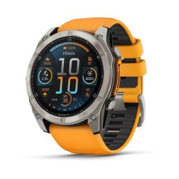 Garmin Zegarek Garmin Fenix 8 AMOLED Sapphire Titanium Spark Orange