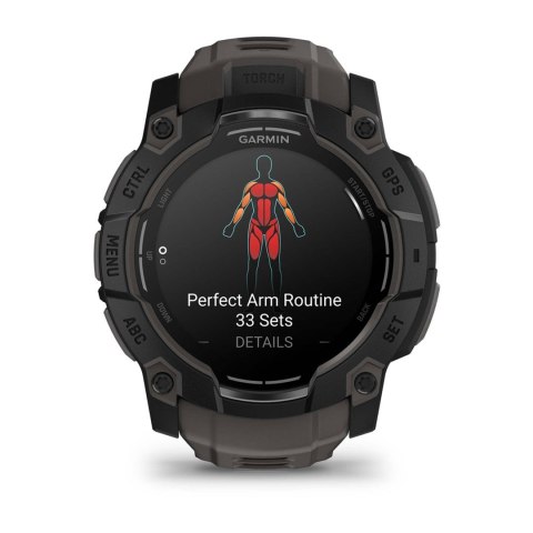 Garmin Zegarek Garmin Instinct 3 - 50 mm AMOLED Black met charcoal band Garmin Zegarek Garmin Instinct 3 - 50 mm AMOLED Black met charcoal band