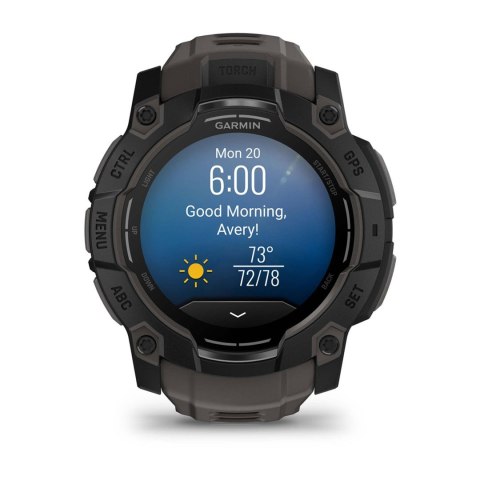 Garmin Zegarek Garmin Instinct 3 - 50 mm AMOLED Black met charcoal band Garmin Zegarek Garmin Instinct 3 - 50 mm AMOLED Black met charcoal band