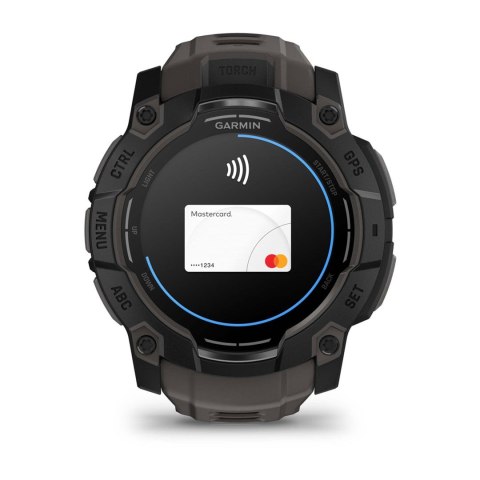 Garmin Zegarek Garmin Instinct 3 - 50 mm AMOLED Black met charcoal band Garmin Zegarek Garmin Instinct 3 - 50 mm AMOLED Black met charcoal band