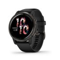 Garmin Zegarek Garmin Venu 2 (45 mm) Slate Stainless Steel Bezel / Black Case / Silicone Band