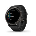 Garmin Zegarek Garmin Venu 2 (45 mm) Slate Stainless Steel Bezel / Black Case / Silicone Band