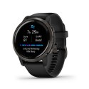 Garmin Zegarek Garmin Venu 2 (45 mm) Slate Stainless Steel Bezel / Black Case / Silicone Band