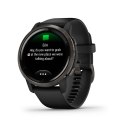 Garmin Zegarek Garmin Venu 2 (45 mm) Slate Stainless Steel Bezel / Black Case / Silicone Band