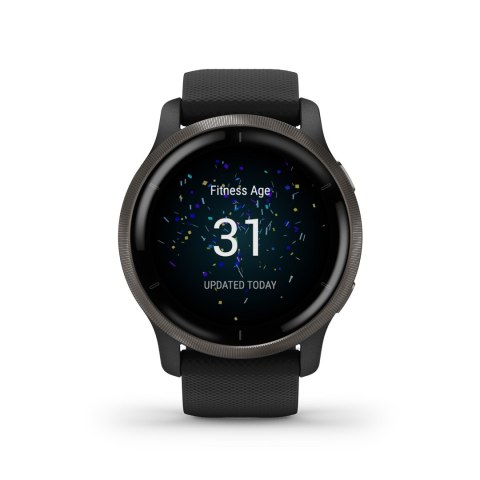 Garmin Zegarek Garmin Venu 2 (45 mm) Slate Stainless Steel Bezel / Black Case / Silicone Band Garmin Zegarek Garmin Venu 2 (45 mm) Slate Stainless Steel Bezel / Black Case / Silicone Band