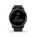 Garmin Zegarek Garmin Venu 2 (45 mm) Slate Stainless Steel Bezel / Black Case / Silicone Band