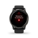 Garmin Zegarek Garmin Venu 2 (45 mm) Slate Stainless Steel Bezel / Black Case / Silicone Band