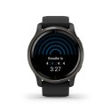 Garmin Zegarek Garmin Venu 2 (45 mm) Slate Stainless Steel Bezel / Black Case / Silicone Band