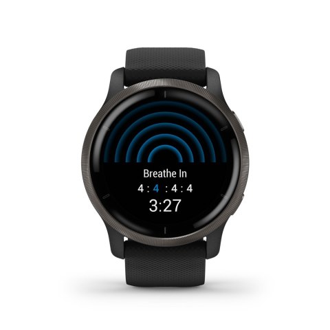 Garmin Zegarek Garmin Venu 2 (45 mm) Slate Stainless Steel Bezel / Black Case / Silicone Band Garmin Zegarek Garmin Venu 2 (45 mm) Slate Stainless Steel Bezel / Black Case / Silicone Band