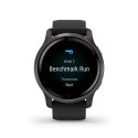Garmin Zegarek Garmin Venu 2 (45 mm) Slate Stainless Steel Bezel / Black Case / Silicone Band