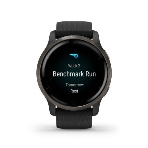 Garmin Zegarek Garmin Venu 2 (45 mm) Slate Stainless Steel Bezel / Black Case / Silicone Band Garmin Zegarek Garmin Venu 2 (45 mm) Slate Stainless Steel Bezel / Black Case / Silicone Band