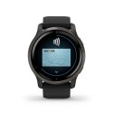 Garmin Zegarek Garmin Venu 2 (45 mm) Slate Stainless Steel Bezel / Black Case / Silicone Band