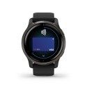Garmin Zegarek Garmin Venu 2 (45 mm) Slate Stainless Steel Bezel / Black Case / Silicone Band