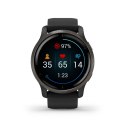 Garmin Zegarek Garmin Venu 2 (45 mm) Slate Stainless Steel Bezel / Black Case / Silicone Band