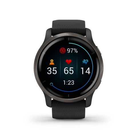Garmin Zegarek Garmin Venu 2 (45 mm) Slate Stainless Steel Bezel / Black Case / Silicone Band Garmin Zegarek Garmin Venu 2 (45 mm) Slate Stainless Steel Bezel / Black Case / Silicone Band