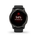 Garmin Zegarek Garmin Venu 2 (45 mm) Slate Stainless Steel Bezel / Black Case / Silicone Band