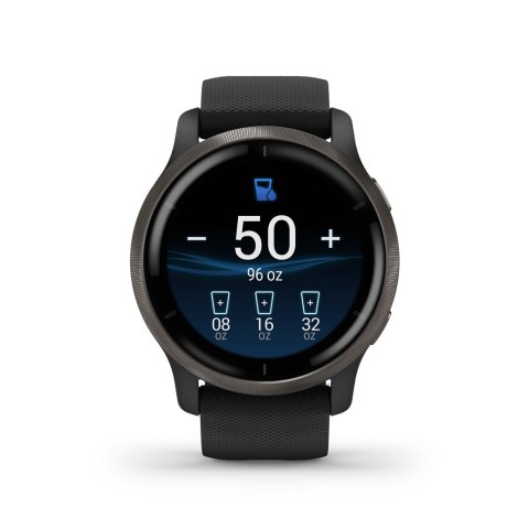 Garmin Zegarek Garmin Venu 2 (45 mm) Slate Stainless Steel Bezel / Black Case / Silicone Band Garmin Zegarek Garmin Venu 2 (45 mm) Slate Stainless Steel Bezel / Black Case / Silicone Band