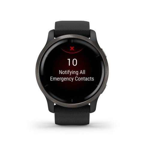 Garmin Zegarek Garmin Venu 2 (45 mm) Slate Stainless Steel Bezel / Black Case / Silicone Band Garmin Zegarek Garmin Venu 2 (45 mm) Slate Stainless Steel Bezel / Black Case / Silicone Band