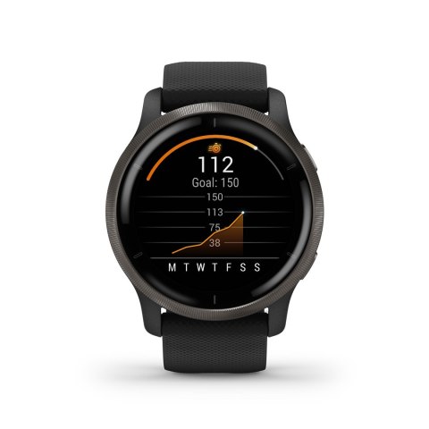 Garmin Zegarek Garmin Venu 2 (45 mm) Slate Stainless Steel Bezel / Black Case / Silicone Band Garmin Zegarek Garmin Venu 2 (45 mm) Slate Stainless Steel Bezel / Black Case / Silicone Band