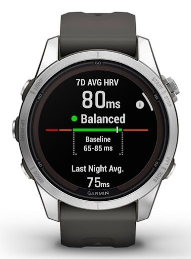 Garmin Zegarek sportowy Garmin Fenix 7S Pro Solar Silver SS Grapphite Garmin Zegarek sportowy Garmin Fenix 7S Pro Solar Silver SS Grapphite