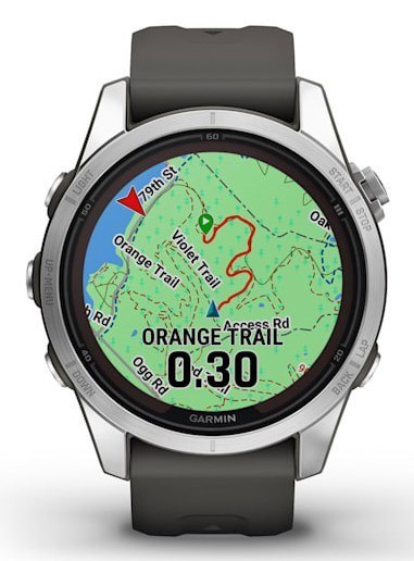 Garmin Zegarek sportowy Garmin Fenix 7S Pro Solar Silver SS Grapphite Garmin Zegarek sportowy Garmin Fenix 7S Pro Solar Silver SS Grapphite
