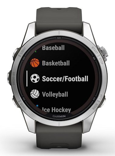 Garmin Zegarek sportowy Garmin Fenix 7S Pro Solar Silver SS Grapphite Garmin Zegarek sportowy Garmin Fenix 7S Pro Solar Silver SS Grapphite