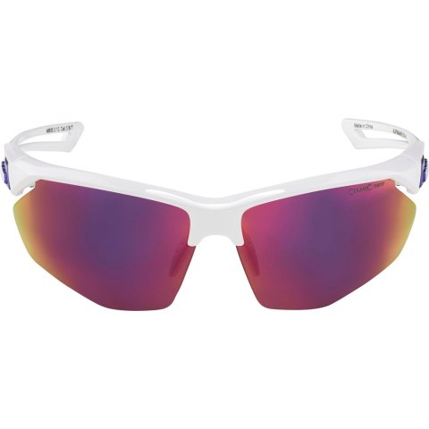 ALPINA ALPINA Okulary na rower NYLOS HR biało-fioletowe szkło fioletowe lustro Cat.3 ALPINA ALPINA Okulary na rower NYLOS HR biało-fioletowe szkło fioletowe lustro Cat.3