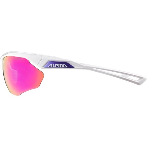 ALPINA ALPINA Okulary na rower NYLOS HR biało-fioletowe szkło fioletowe lustro Cat.3 ALPINA ALPINA Okulary na rower NYLOS HR biało-fioletowe szkło fioletowe lustro Cat.3