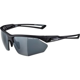 ALPINA Okulary na rower ALPINA NYLOS HR czarne mat szkło czarne lustro Cat.3