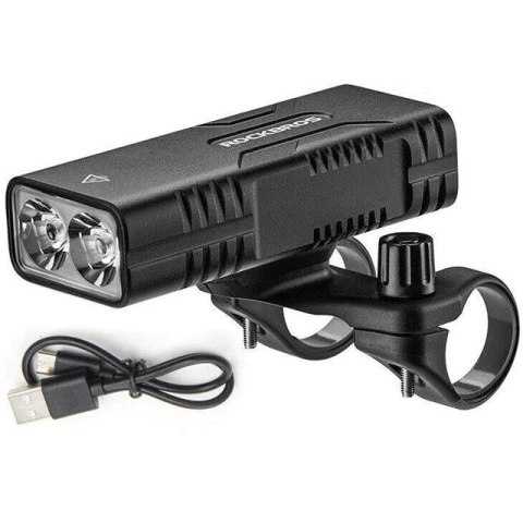 Rockbros Lampka rowerowa Rockbros 24310002001 850 lm z funkcją powerbanku + kabel USB-C - USB-A - czarna Rockbros Lampka rowerowa Rockbros 24310002001 850 lm z funkcją powerbanku + kabel USB-C - USB-A - czarna