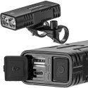Rockbros Lampka rowerowa Rockbros 24310002001 850 lm z funkcją powerbanku + kabel USB-C - USB-A - czarna