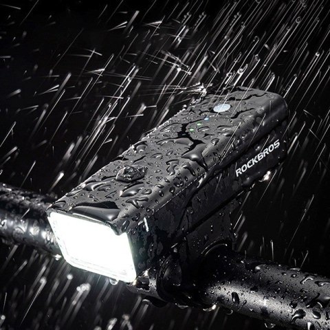Rockbros Lampka rowerowa przednia Rockbros 24510003001 260 lm + kabel USB-C - USB-A - czarna Rockbros Lampka rowerowa przednia Rockbros 24510003001 260 lm + kabel USB-C - USB-A - czarna