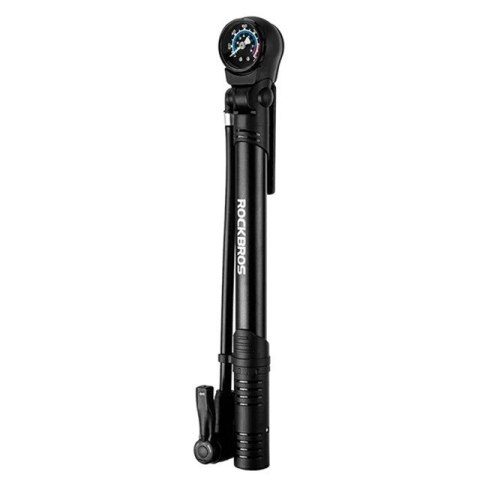 Rockbros Pompka rowerowa Rockbros 42310006001 z manometrem - czarna