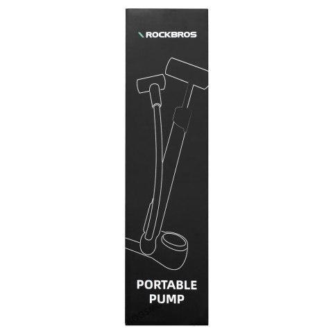Rockbros Pompka rowerowa Rockbros 42310006001 z manometrem - czarna Rockbros Pompka rowerowa Rockbros 42310006001 z manometrem - czarna