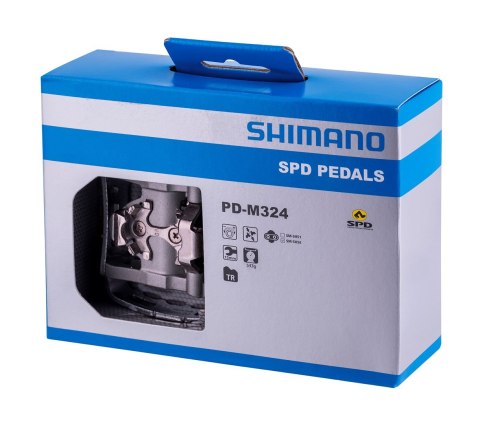 SHIMANO Shimano Pedały SPD PD-M324 Srebrne SHIMANO Shimano Pedały SPD PD-M324 Srebrne