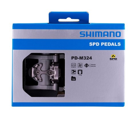 SHIMANO Shimano Pedały SPD PD-M324 Srebrne SHIMANO Shimano Pedały SPD PD-M324 Srebrne