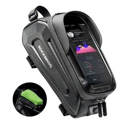 Rockbros Sakwa rowerowa Rockbros B68 na ramę pancerna z kieszonką na telefon i pokrowcem 1.7l - czarna
