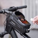 Rockbros Sakwa rowerowa Rockbros B68 na ramę pancerna z kieszonką na telefon i pokrowcem 1.7l - czarna