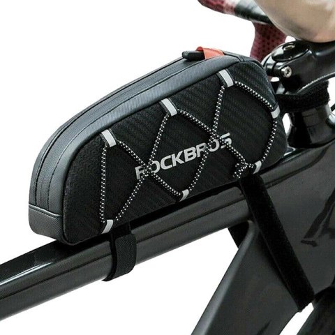 Rockbros Torba Rockbros 039BK rowerowa na ramę 1 l z plecionką - czarna Rockbros Torba Rockbros 039BK rowerowa na ramę 1 l z plecionką - czarna