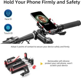 Rockbros Uchwyt rowerowy Rockbros 699-BK ze stopu aluminium do telefonu - czarny
