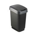 Rotho Rotho kosz na śmieci obrotowy TWIST srebrny 50L
