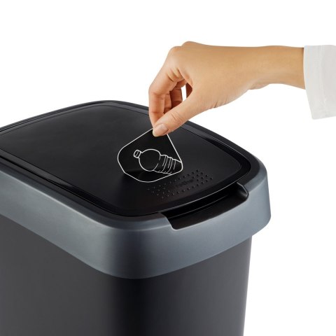 Rotho Rotho kosz na śmieci obrotowy TWIST srebrny 50L Rotho Rotho kosz na śmieci obrotowy TWIST srebrny 50L