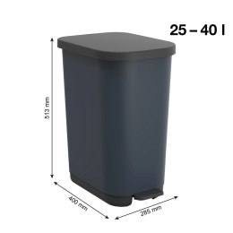 Rotho Rotho kosz na śmieci z pedałem RIBO niebieski 35L