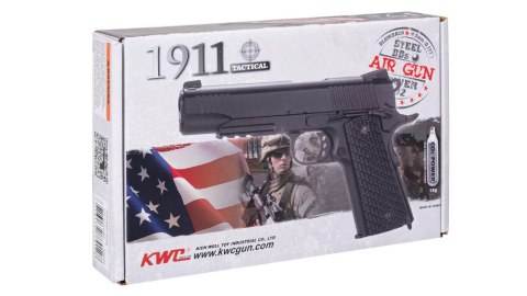 RANGER Wiatrówka pistolet RANGER 1911 Tactical KWC kal. 4,5 BBs BLOW BACK 17 strz. FULL METAL CO2 (AAKCMB770AZB) RANGER Wiatrówka pistolet RANGER 1911 Tactical KWC kal. 4,5 BBs BLOW BACK 17 strz. FULL METAL CO2 (AAKCMB770AZB)