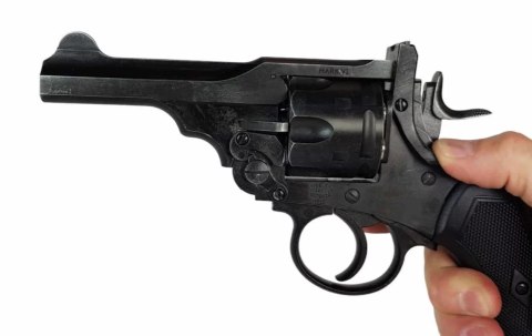 WEBLEY Rewolwer WEBLEY MKVI .455 Police kal.5,5 mm Diabolo łuski 6-strzał. lufa 4" CO2 Battlefield Ekp do17J WEBLEY Rewolwer WEBLEY MKVI .455 Police kal.5,5 mm Diabolo łuski 6-strzał. lufa 4" CO2 Battlefield Ekp do17J