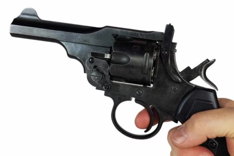 WEBLEY Rewolwer WEBLEY MKVI .455 Police kal.5,5 mm Diabolo łuski 6-strzał. lufa 4" CO2 Battlefield Ekp do17J WEBLEY Rewolwer WEBLEY MKVI .455 Police kal.5,5 mm Diabolo łuski 6-strzał. lufa 4" CO2 Battlefield Ekp do17J