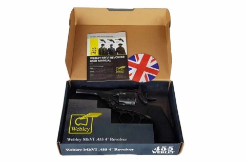 WEBLEY Rewolwer WEBLEY MKVI .455 Police kal.5,5 mm Diabolo łuski 6-strzał. lufa 4" CO2 Battlefield Ekp do17J WEBLEY Rewolwer WEBLEY MKVI .455 Police kal.5,5 mm Diabolo łuski 6-strzał. lufa 4" CO2 Battlefield Ekp do17J