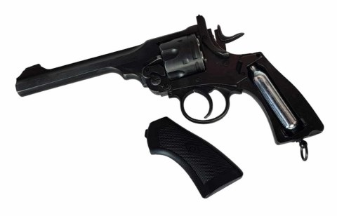 WEBLEY Rewolwer WEBLEY MKVI .455 Service kal.5,5 mm Diabolo łuski 6-strzał. lufa 6" CO2 Battlefield Ekp do17J WEBLEY Rewolwer WEBLEY MKVI .455 Service kal.5,5 mm Diabolo łuski 6-strzał. lufa 6" CO2 Battlefield Ekp do17J